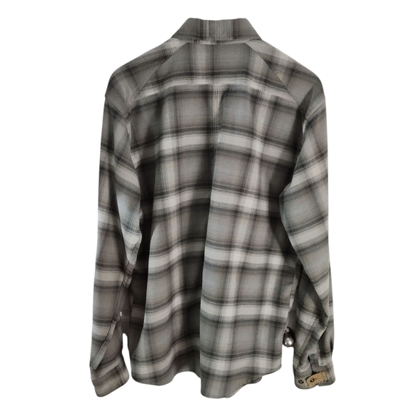 Royal Robbins Long Sleeve Stretch Plaid Shirt – Men's Size L – Gray – Excellent - Picture 6 of 14